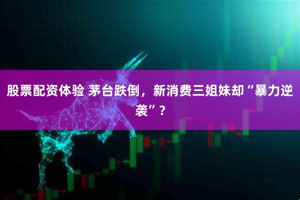 股票配资体验 茅台跌倒，新消费三姐妹却“暴力逆袭”？